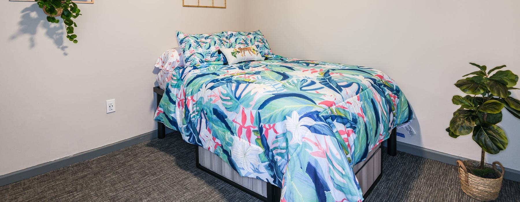 carpeted bedroom